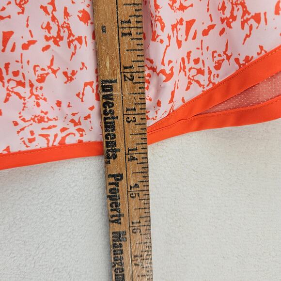 NIKE WOMEN'S LARGE DRI FIT RUNNING ACTIVE SHORTS DM7741-610 ORANGE WHITE - Picture 9 of 9